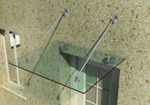 Stainless Steel Glass Porch Canopy for Roof System