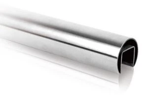 Stainless Steel Round Slotted Tube for 12mm Glass