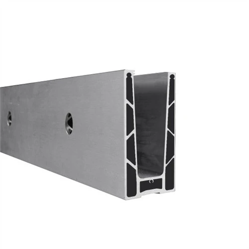 Original Hollow Side Mount Aluminium Glass Channel